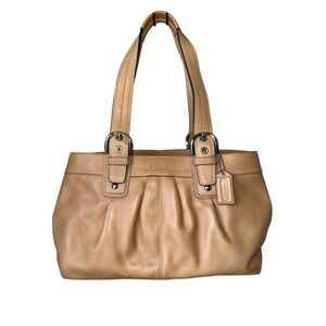 Coach Y2K  Large Soho Tan Leather Tote Purse